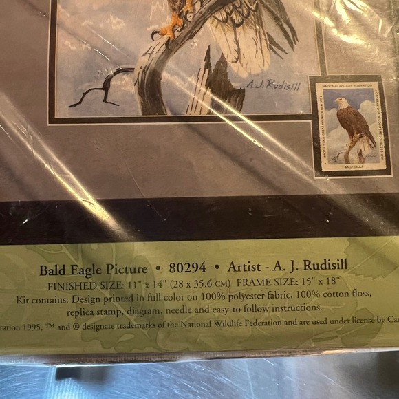 Candamar Designs Nature's Wonders Bald Eagle Embroidery Kit NWF 80294 – New - Picture 3 of 4
